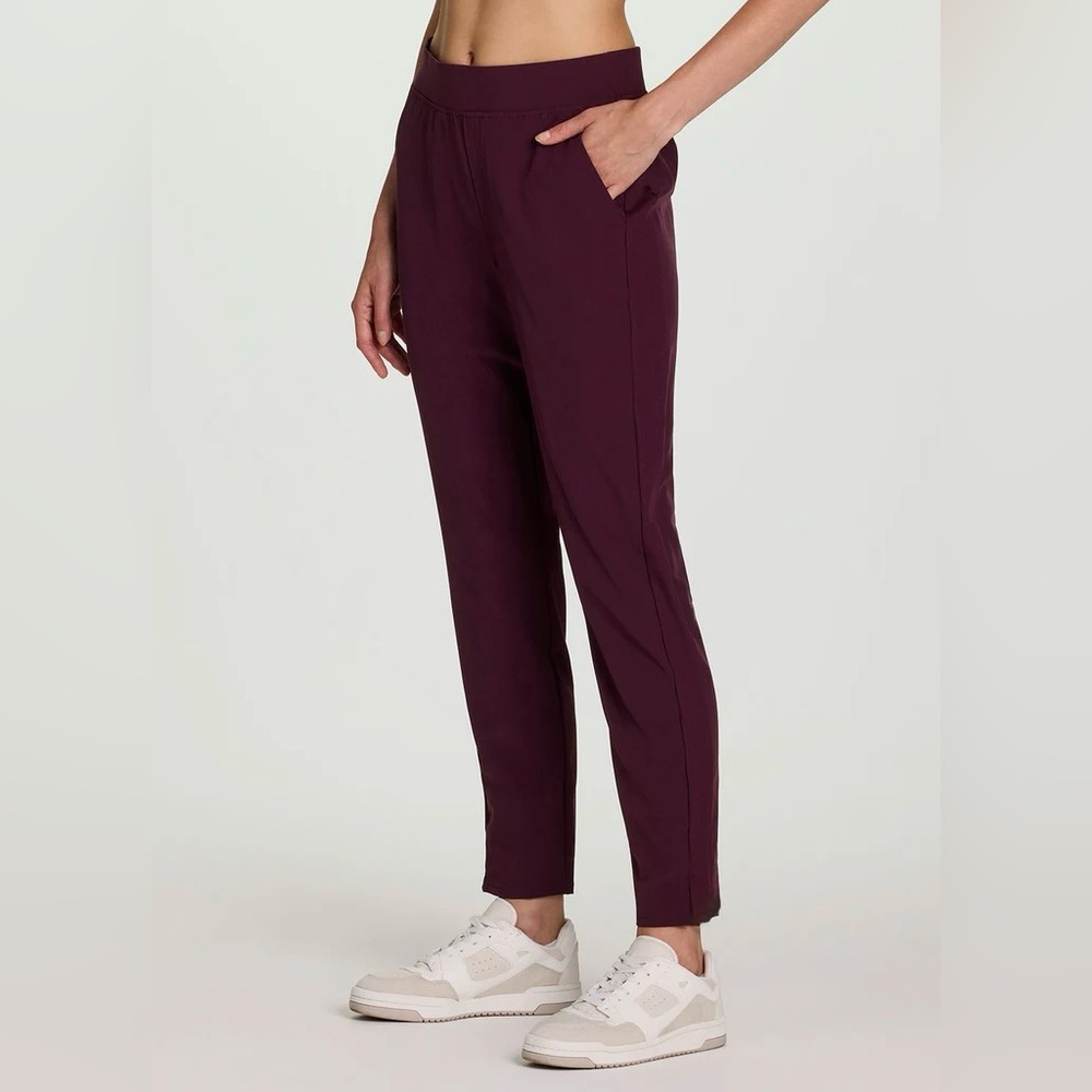 avenue size 14 petite pull on pants with pockets, tommy panel control burgundy